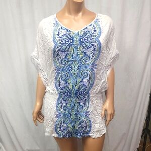 Woven tassle sleeve swim cover NWOT